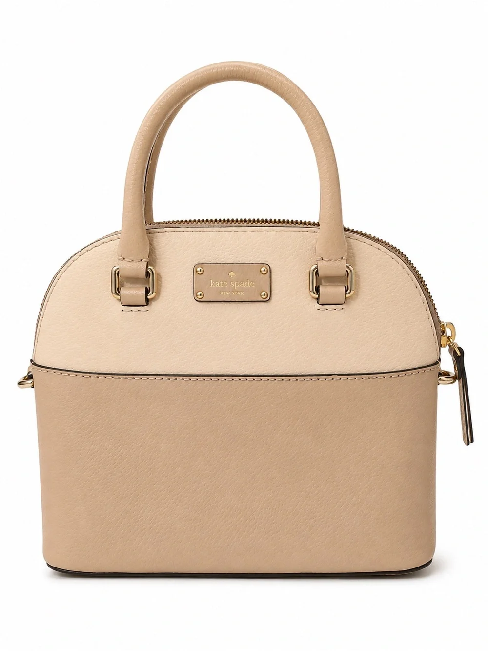 kate spade Two-Tone Beige and Cream Dome Satchel